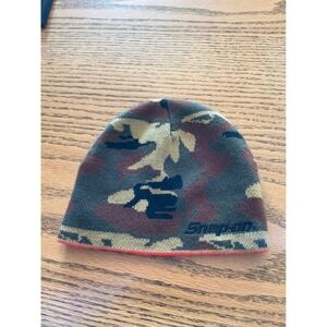 Snap-on Tools Reversible Beanie Hat Camo Orange Wrench Logo Knit Cap Mens OSFM